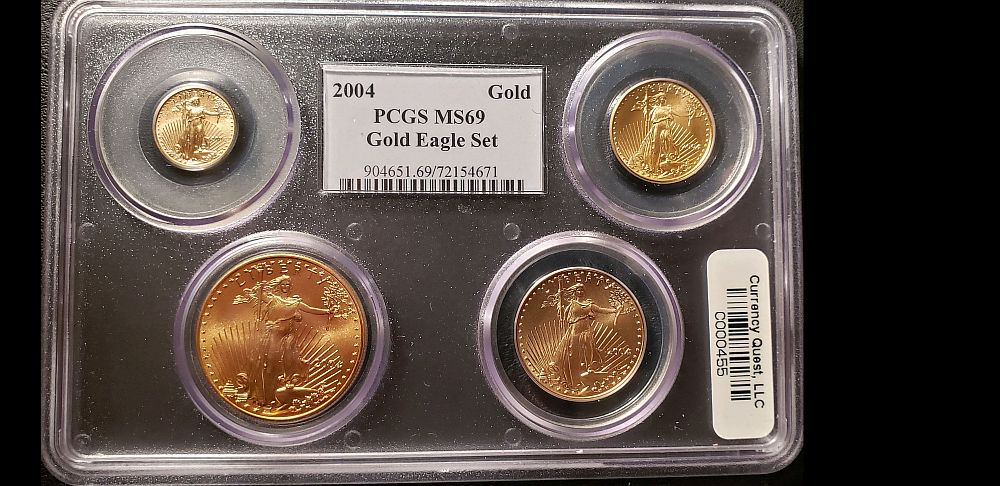 2004 American Gold Eagle Mint Set, GemBU, PCGS-69